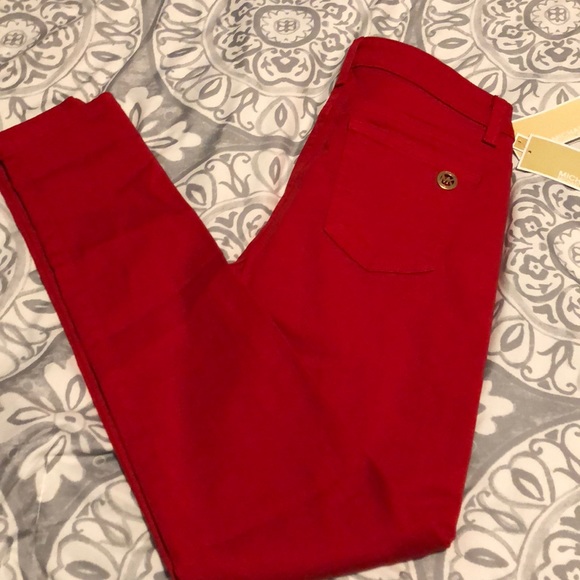 Blood Red Michael Kors Skinny Jeans. - Picture 3 of 3